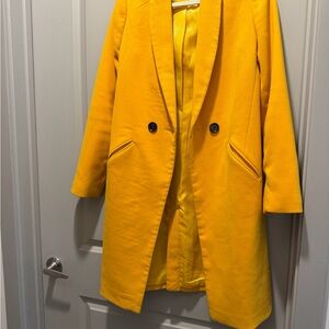 Stradivarius Vibrant Yellow Blazer Coat